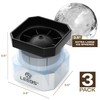 Silicone Freezer Press Sphere Ice Ball Maker Mold, 3 Pack