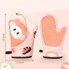 1 Pair Kitchen Oven Glove Excellent Insulation Anti Slip Thickened