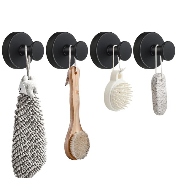 Elfinfi Saugnapf Haken, 4 Stück Saugnäpfe Mit Haken, Edelstahl Saugnapf,