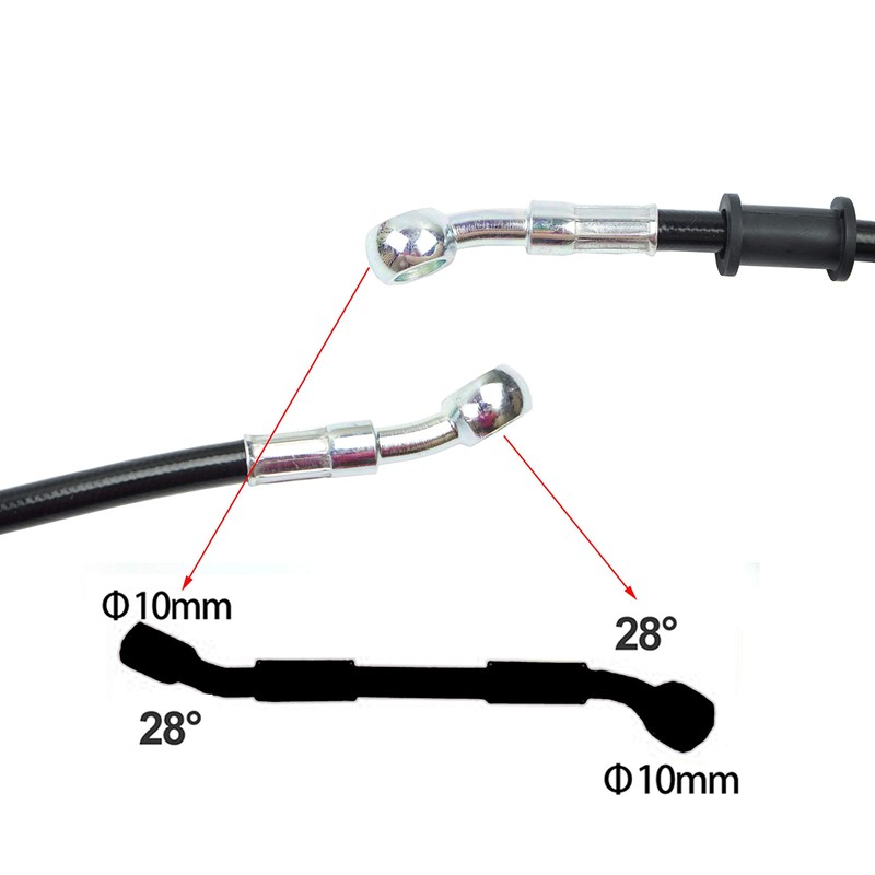 40-220 cm Motorcycle Hydraulic Pipe Braided Oil Brake Hose -