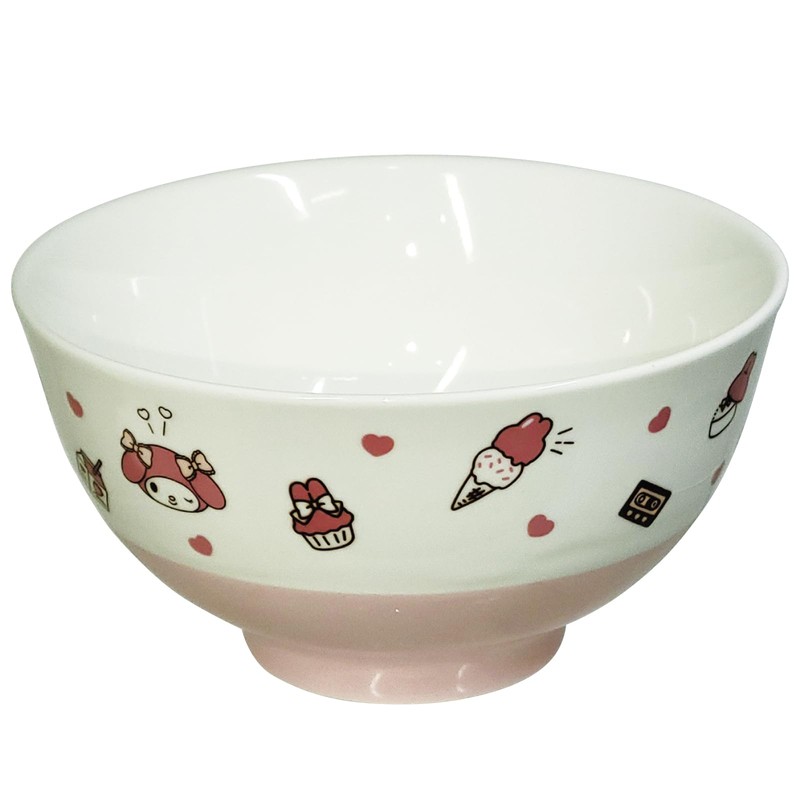 Sanrio My Melody Rice Bowl, Kawaii Ikomo My Melo, Pink,