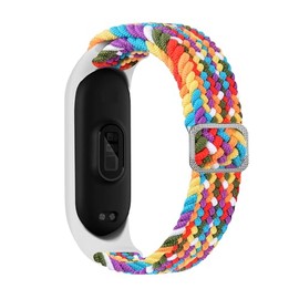 Panda Bobo Stretchy Nylon Wrist Strap For Reflex Active Series 1 Smart Watch Strap Band Replacement (Rainbow)