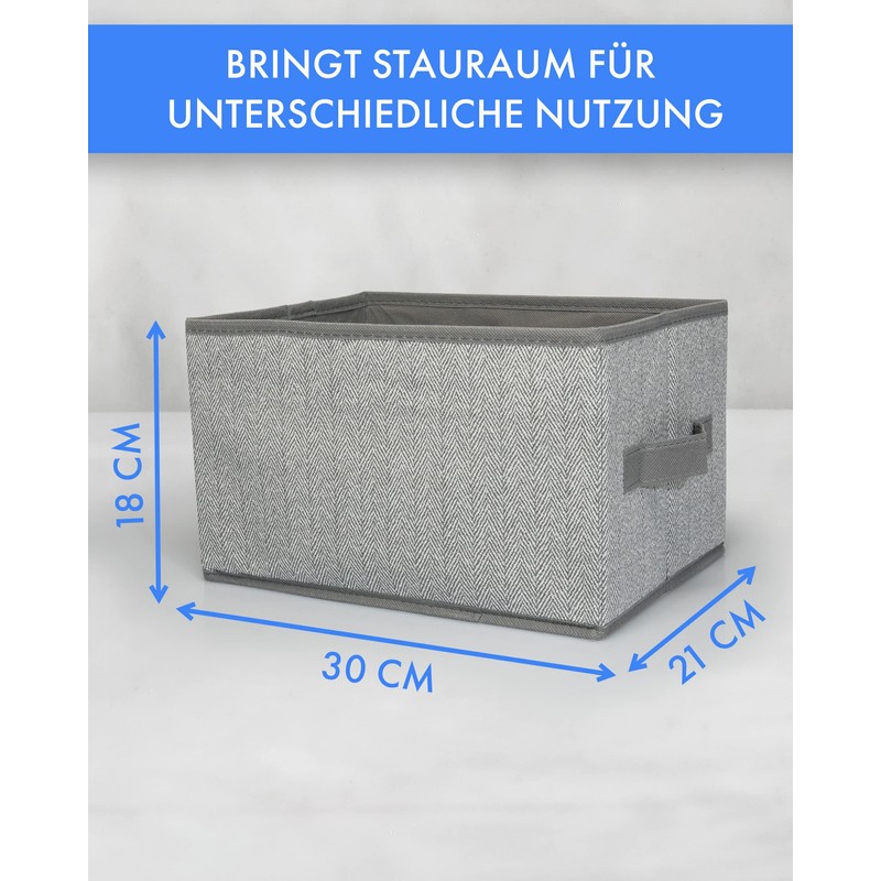 TOPP4u Storage Boxes, Set of 3, Practical Boxes for Storage,