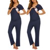 Ekouaer 2 Packs Nursing Pajamas Maternity Breastfeeding Sleepwear Set Double