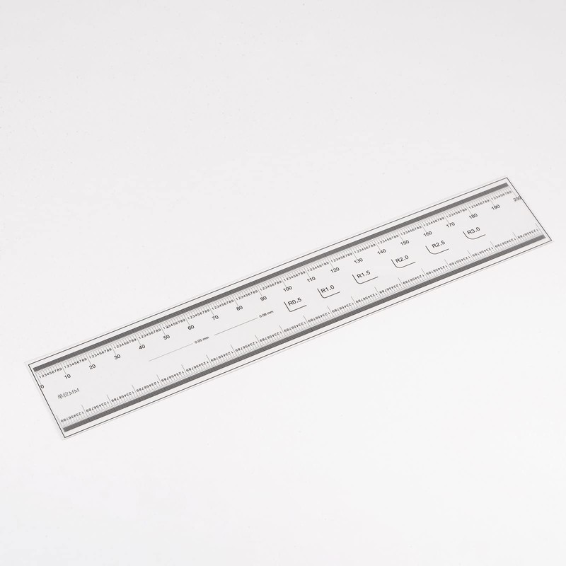 sourcing map Film Flexible Ruler 20 cm 0.1 mm Scale