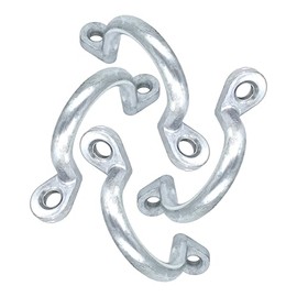 POAAOQ Replacements Trailer Tie Loop 2" I.D. Aluminum Bolt-On Lashing Rope Tie Down Ring Horse（Pack of 4）