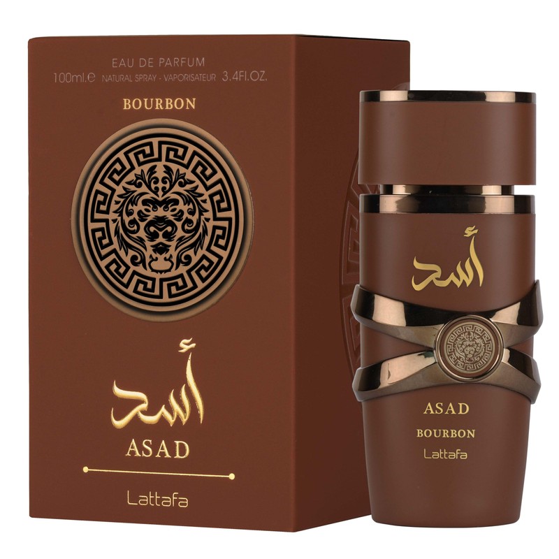 Lattafa Asad Bourbon for Unisex Eau de Parfum Spray, 3.4