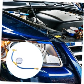GRIRIW 1pc Charging Hose with Gauge Car Supply for Air Conditioning Filling Easy to Install for Automotive Sae Connection
