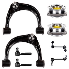 OCPTY - 8-Piece Front Wheel Hub Bearing Assembly Front Outer Tie Rod End Sway Bar End Link Upper Control Arm and Ball Joint Fits 2003-2009 for Toyota for 4Runner 2007-2009 for Toyota FJ Cruiser