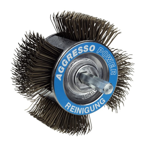 KWB AGRESSO Power Cleaning Brush for Drill, Curved Shape, 110MM
