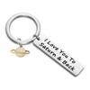 WUSUANED Couples Keychain I Love You to Saturn and Back