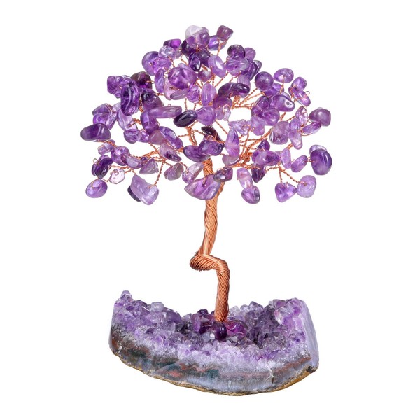 CrystalTears Amethyst Crystal Tree Handmade Healing Crystal Gemstone Tree Life