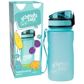 schmatzfatz Leak-Proof Sports Drinking Bottle, BPA-Free, 350 ml, Fruit Insert, 1-Click Cap, Children's Drinking Bottle for School, Nursery