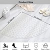 Wintfarm Corner Shower Mat Non Slip,65x65 Cm Large Bath Mat