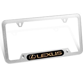 3D Chrome License Plate Frame Made of Zinc Alloy Metal, Universal Car Accessories,1 Pack License Plate Holder Never Rust and Unbreakable with Metal Screws.
