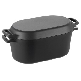 Dutch Oven Enameled Cast Iron 3.5 Qt Heavy Duty With Lid Induction Compatible Cookware For Oven Usecolor: Black Color, capacity: 3.5 qt