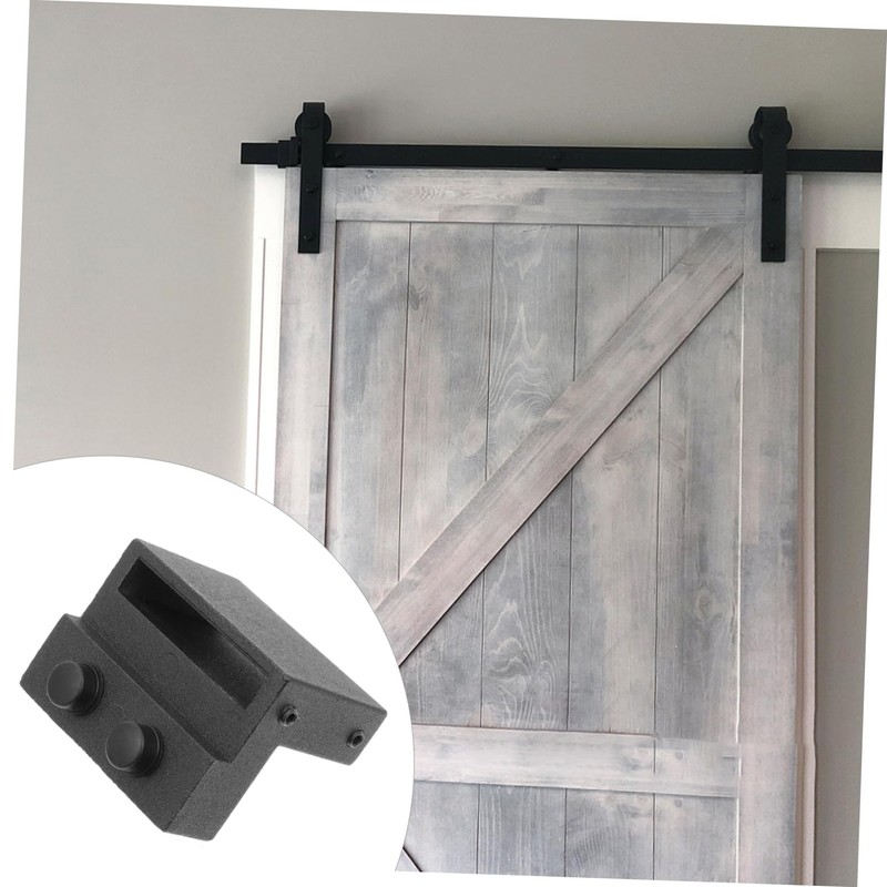 TEHAUX 1Pair Zinc Alloy Barn Door Stopper Sliding Rail Roller