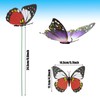 Allazone 60 Butterfly Decoration Stakes, 7cm Butterfly Stakes 3D Garden
