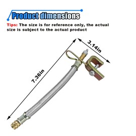 8PCS Valve Stem Extension, 7"/180mm Stainless Steel Braided Extension Adaptors, Universal Dual Wheels Valve Stem Extender Rod, Fit for Most Car, Trailer, Truck, RV