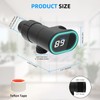 Hibbent Upgraded Metal Shower Head Holder with LED Display Thermometer,