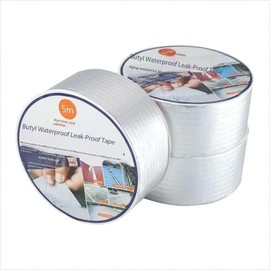 Butyl Tape Waterproof Sealing Tape Aluminum Foil Tape, for RV Repair, Window, Silicone, Glass & Roof Leak Patching, Boat and Pipe Sealing，Gutter Leak Repair (50mm*5m)