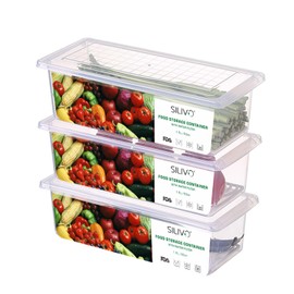 SILIVO 3-Pack Produce Storage Containers for Fresh Fruits & Vegetables