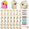 42 Sets DIY Birdhouse Kit to Build and Paint, Include