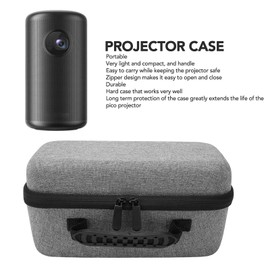 EVA Portable Projector Bag for Capsule 1080P Waterproof, Shockproof Lightweight with Soft Interior Grey, Compatible with Nebula