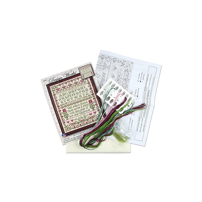 Design Works Crafts Stitcher's Sampler Counted Cross Stitch Kit, Ivory,