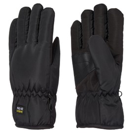 Polar Extreme HEAT MENS WATERPROOF SHERPA LINED SKI GLOVE-BLACK-L/XL