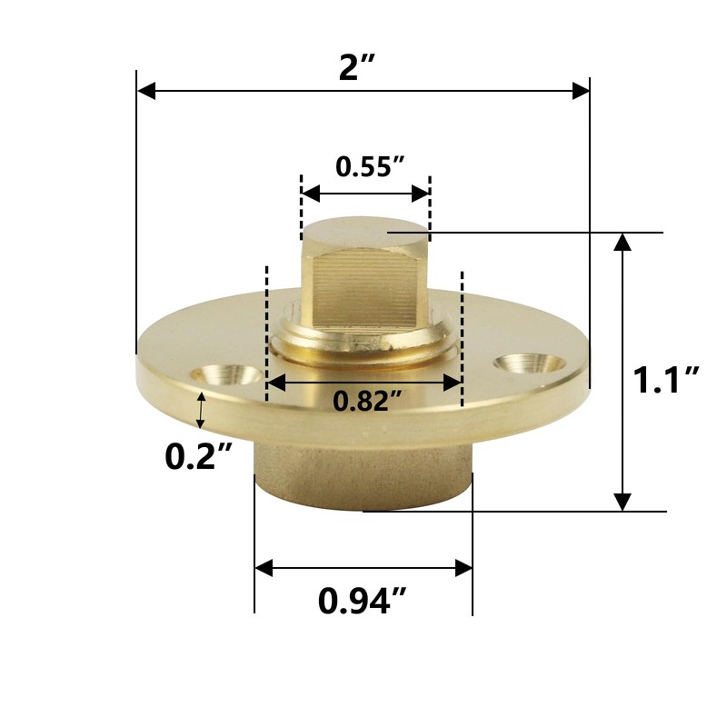 Semetall Solid Brass Boat Drian Plug Kit,1/2" Boat Male Plug,Marine