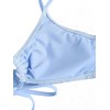 seamoly Lace Ruffled Trim Cinched Tied Front Tie Side Bikini