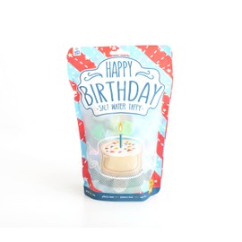 Taffy Shop Happy Birthday Water Taffy - Small Batch Salt Water Taffies Made in the USA - Super Soft, Sweet, Taffy Candy - Guaranteed Fresh - Gluten-Free, Soy-Free, Peanut-Free - 7oz