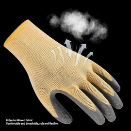 Lueirltoy Electric Insulated Gloves, 400 V Voltage Resistance Electrician High Voltage Gloves, Non-Slip Rubber Gloves for Electricians
