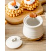 glowworm Honey Jar with Dipper, 12 Ounce Honey Jars, Ceramic