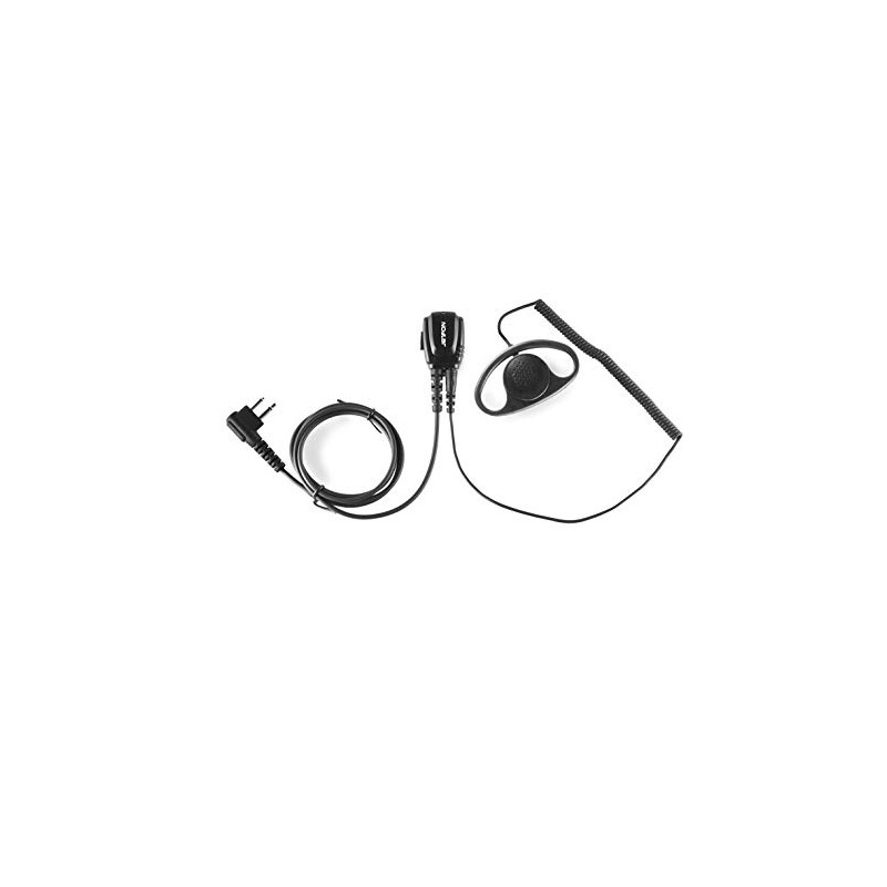 JETFON Ergonomic Micro-Auricular Motorola 2 Pins + Headphone Hook