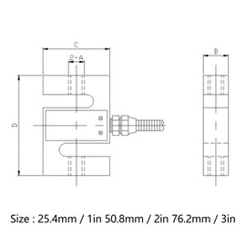 S Type Load Cell Sensor M8x1.25 Stainless Steel Pull Pressure Compression and Tension Force Sensor Miniature Weighing Sensor Small Space Microsensor (30KG)