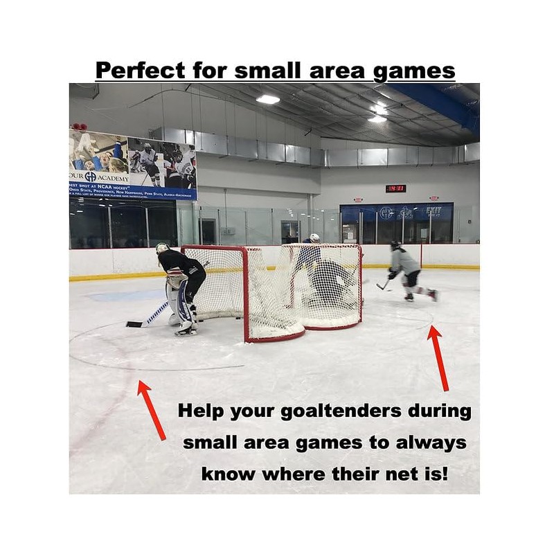 Easy Crease - Hockey Goal Crease Marker Protractor (Washable Gray