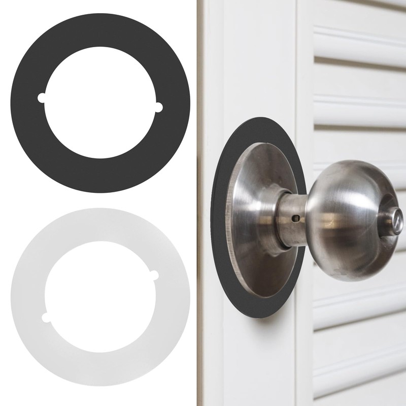 2Pcs Door Knob Plates Round Version, Stainless Steel Door Reinforcement