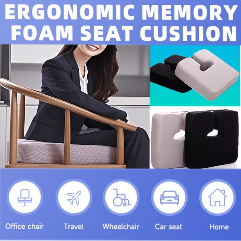 COMFelicify Extra Thick Office Chair seat Cushion, Back and Hip