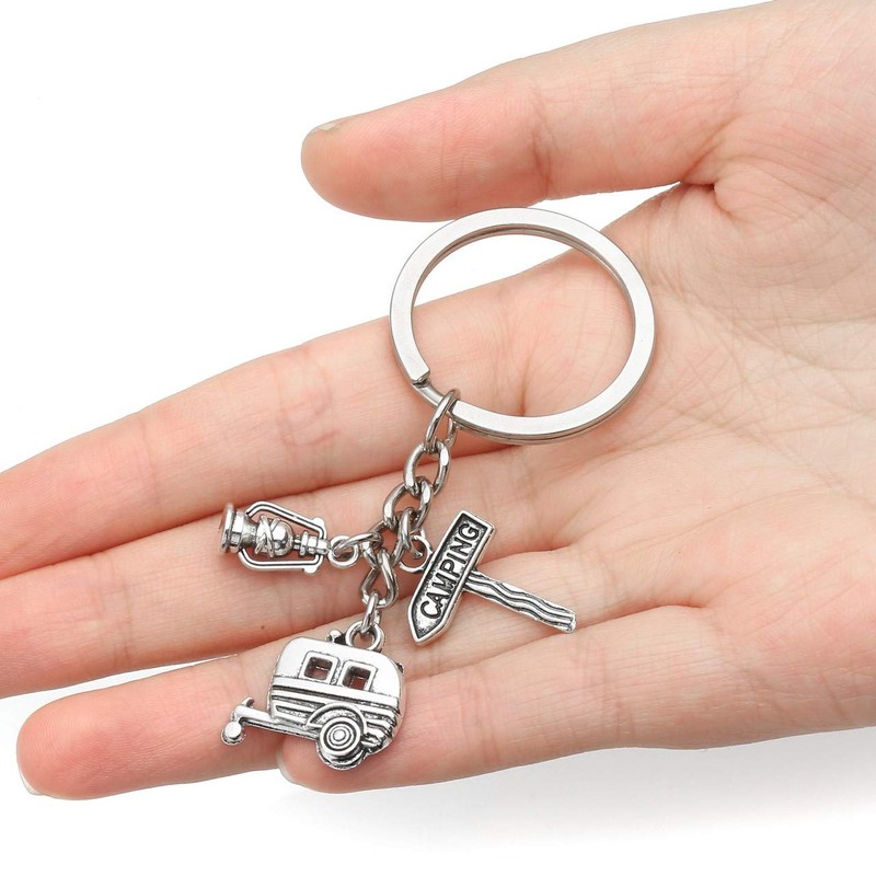 Jovivi Caravan Camping Light Travel Keyring Alloy Keyring Keychain Tourist