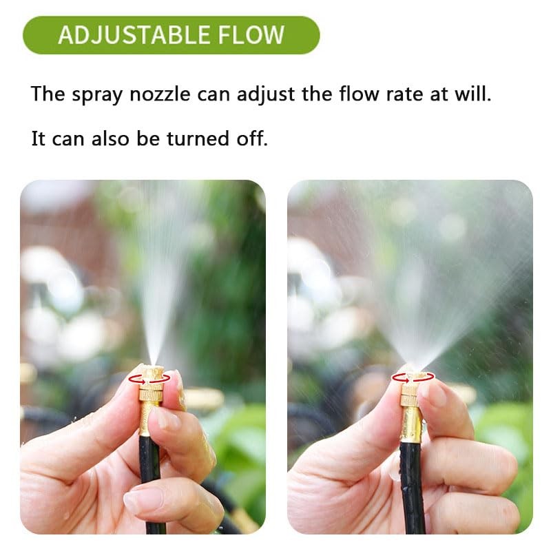 Garden Watering System, Greenhouse Mist Drip Irrigation Kit,65Ft Hanging Plant