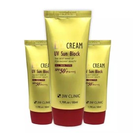 Ddo-wa Store Partner 3W 클리닉 비비 크림 UV 선 블록 50ml 3개 3W Clinic BB Cream UV Sun Block 50ml 3pcs