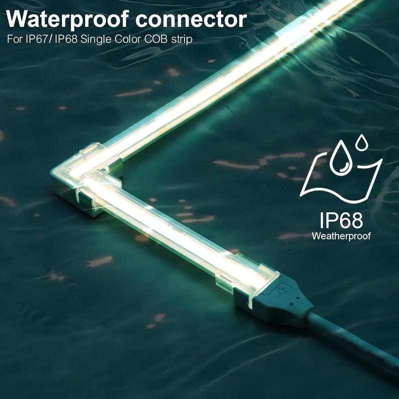 MALIIGAZA COB Strip Connector for IP68 IP67 Waterproof Outdoor 8mm