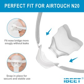 Replacement Foam Cushion for AirTouch N20 (Medium), IBEET Nasal Replacement Cushion for AirTouch N20 Medium, Comfort-Fit Replacement Part for N20 Mask, Medium
