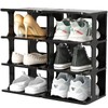 HAIXIN Vertical Narrow Tall Shoe Rack for Front Door Entrance,