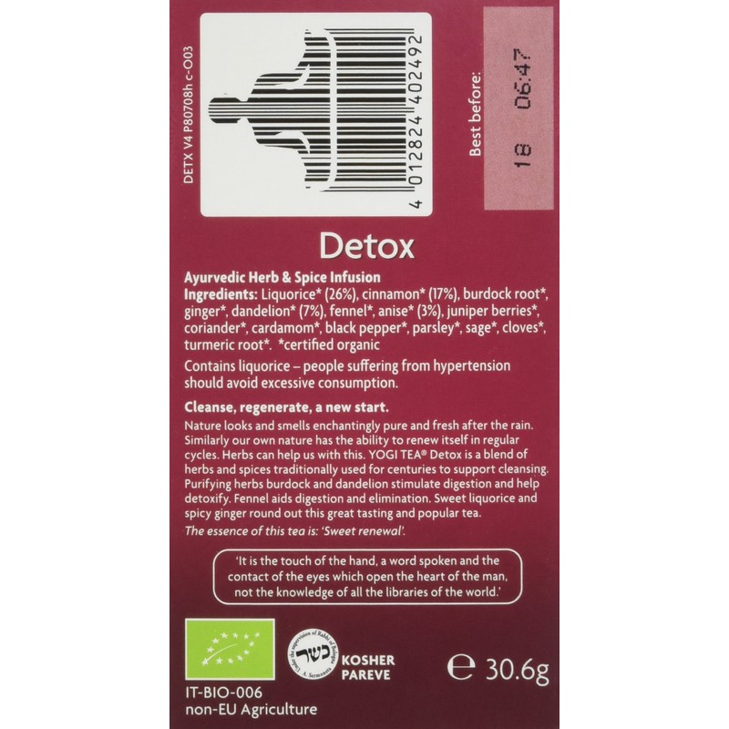Yogi Tea Detox 17 Bags