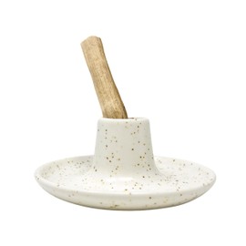 Flora Jane’s Ceramic Palo Santo Holder, Ash Catcher for Burning Palo Santo Sticks, Vanilla Bean, Minimalist Style