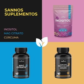 Inositol Myo Y D-chiro En Polvo De 225g - Ácido Fólico, Zinc Precursor de Colágeno + Vitamina D3 + Prebióticos