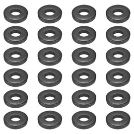 sourcing map 24pcs 1/2" Black Flat Washer for M12 Screw, Steel Metal Washers 12mm ID 30mm OD 6mm Length for Industrial, Screws Bolts